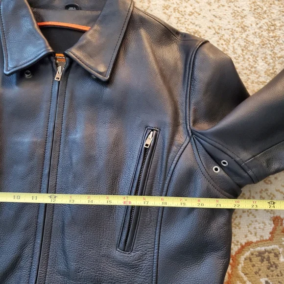 FIRST CLASSICS Heavy Leather Biker Jacket XL